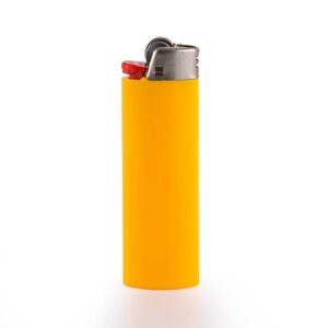 yellow lighter isolated on white background